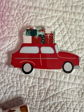 Happy Everything Holiday Red Vintage Car mini attachment
